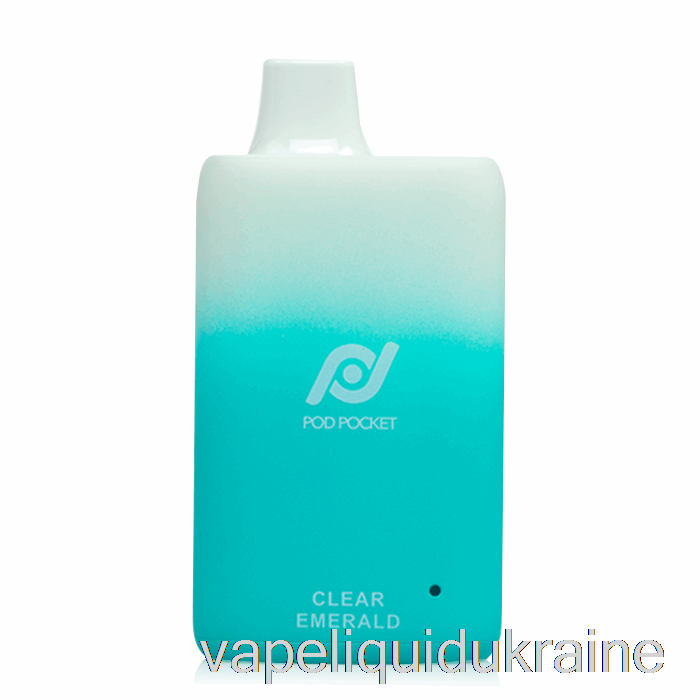 Vape Ukraine Pod Pocket 7500 Disposable Clear Emerald